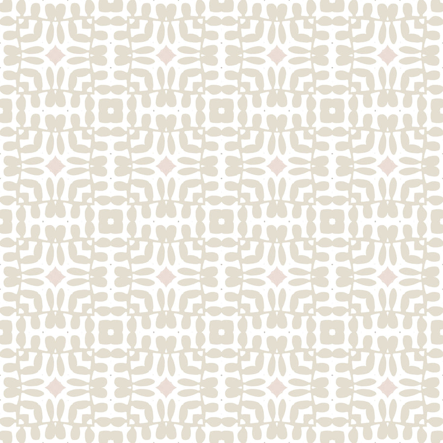 Zelij Leafy Squares Mural Wallpaper