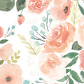 Blooming Delight III White Mural Wallpaper - pure wallpaper artwork