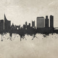 Reading England Skyline Concrete Mural Wallpaper - pure wallpaper artwork