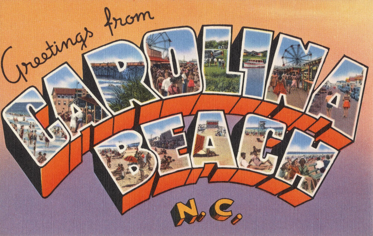 Greetings From Carolina Beach Mural Wallpaper - pure wallpaper artwork