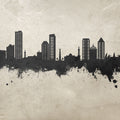 Umm Al Quwain Skyline Concrete Mural Wallpaper - pure wallpaper artwork