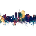Tucson Arizona Skyline Blue & Bronze Mural Wallpaper - pure wallpaper artwork