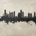 Queens New York Skyline Concrete Mural Wallpaper - pure wallpaper artwork