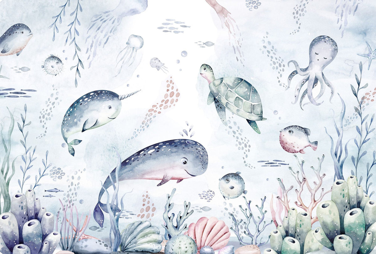 Baby Ocean Mural Wallpaper - pure wallpaper artwork