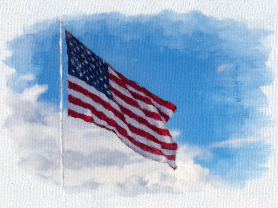 Stars and Stripes Mural Wallpaper