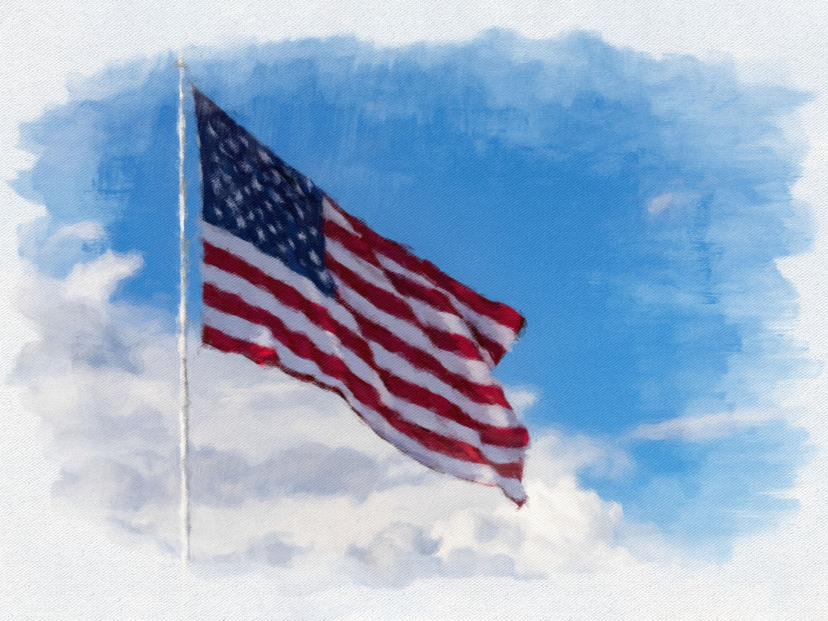 Stars and Stripes Mural Wallpaper - pure wallpaper artwork