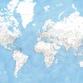 World Map Cities - Naolin Mural Wallpaper - pure wallpaper artwork