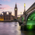 Big Ben and Westminster Bridge At Sunset Mural Wallpaper - pure wallpaper artwork