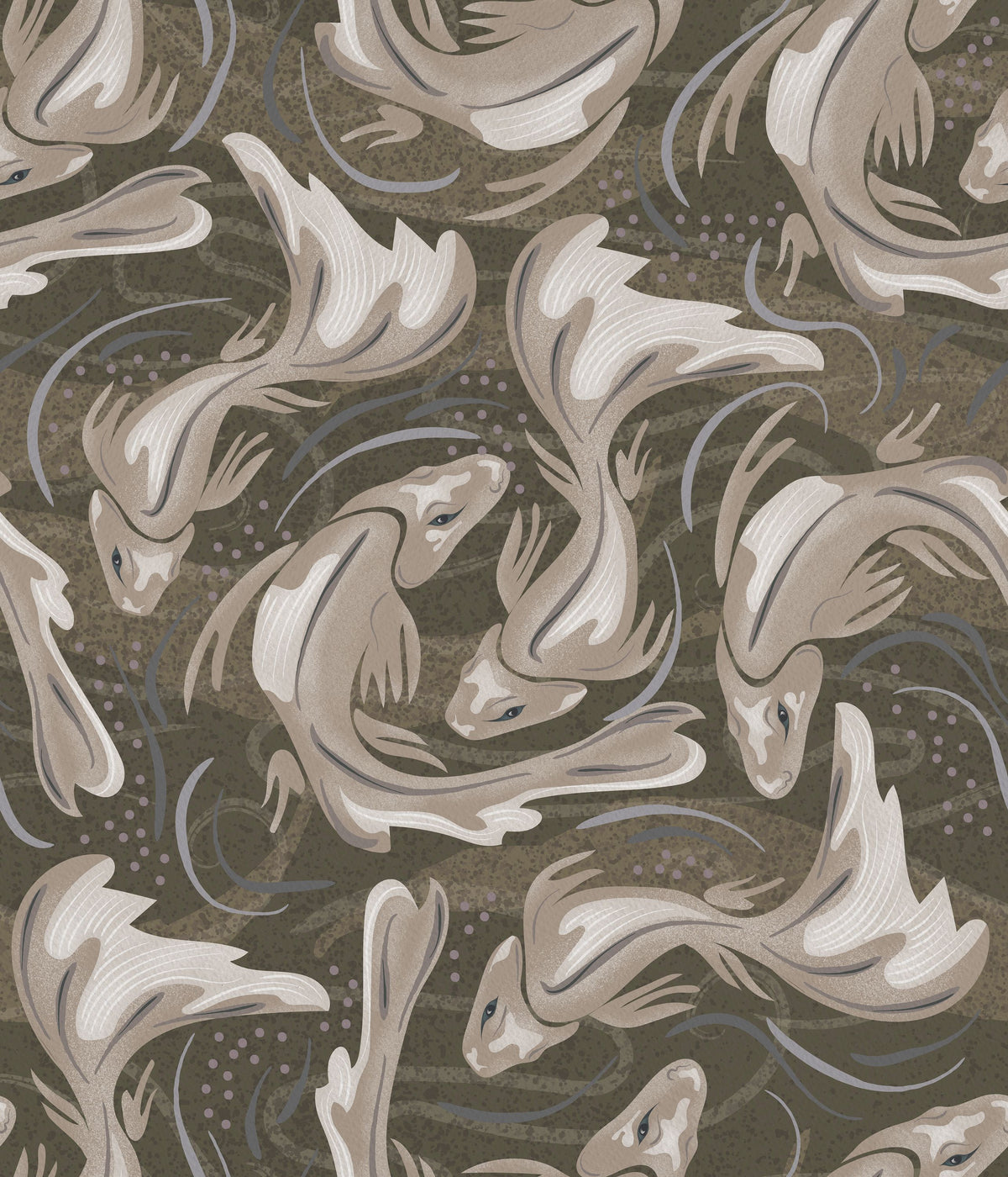 Koi Fish, Sand Mural Wallpaper - pure wallpaper artwork