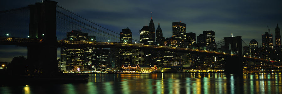 Brooklyn Bridge Night Mural Wallpaper