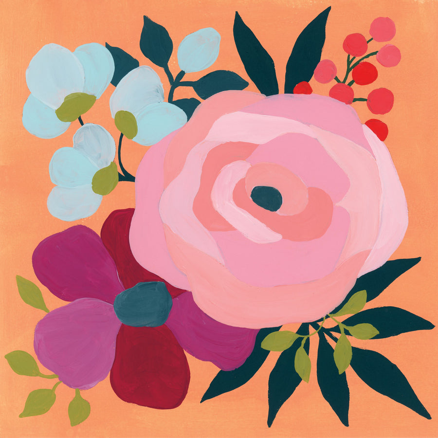 Pretty Florals II Mural Wallpaper