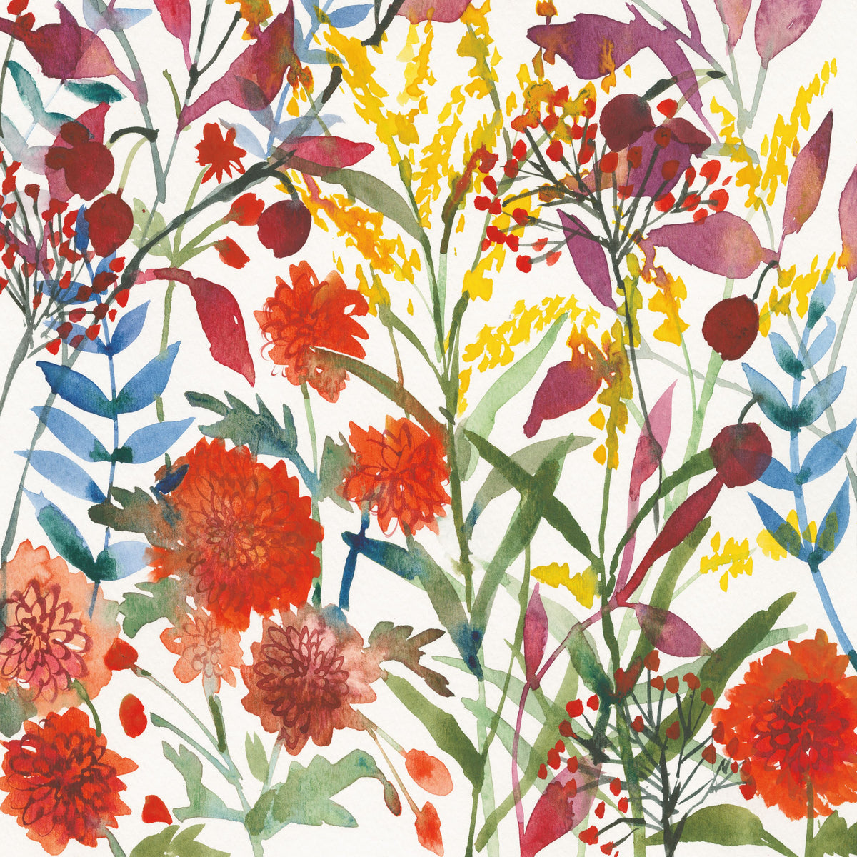 November Flowers Mural Wallpaper - pure wallpaper artwork