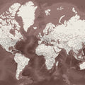 World Map Cities - Hikmat Mural Wallpaper - pure wallpaper artwork