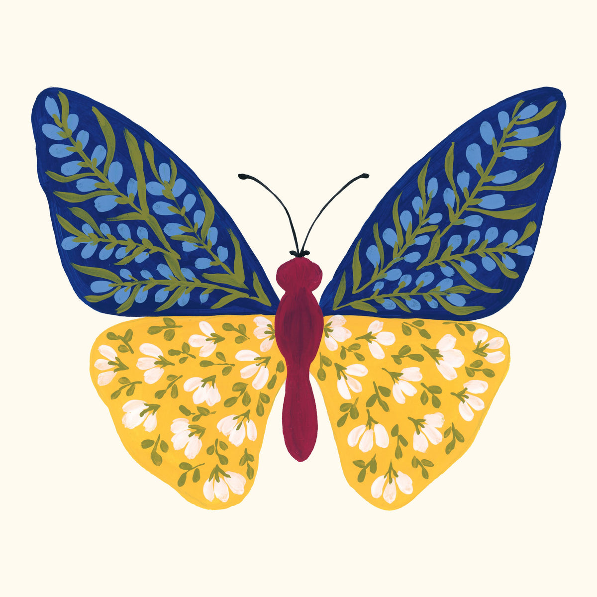 Blooming Butterfly III Mural Wallpaper - pure wallpaper artwork