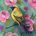 Bird with Roses Mural Wallpaper - pure wallpaper artwork