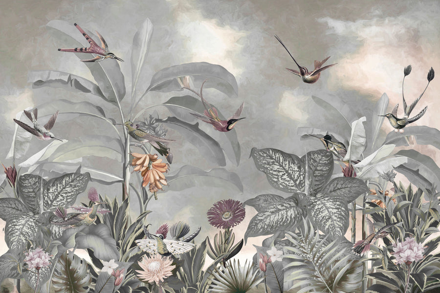 Birds of Paradise Mural Wallpaper