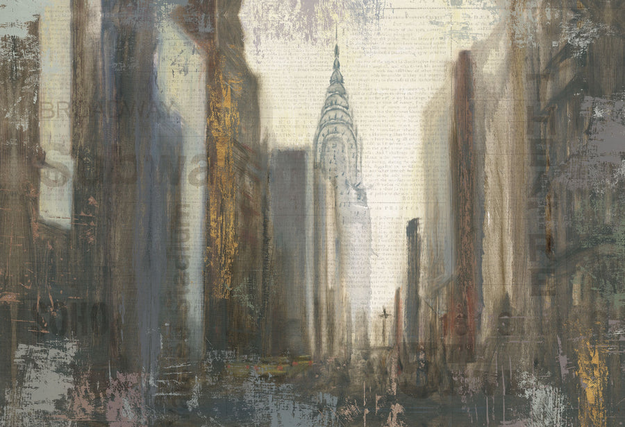 Urban Movement I NY Neutral Crop Mural Wallpaper