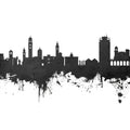 Lugano Switzerland Skyline Black & White Mural Wallpaper - pure wallpaper artwork