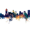 Memphis Tennessee Skyline Blue & Bronze Mural Wallpaper - pure wallpaper artwork