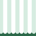 Scalloped Circus Stripes, Mint Green Mural Wallpaper - pure wallpaper artwork
