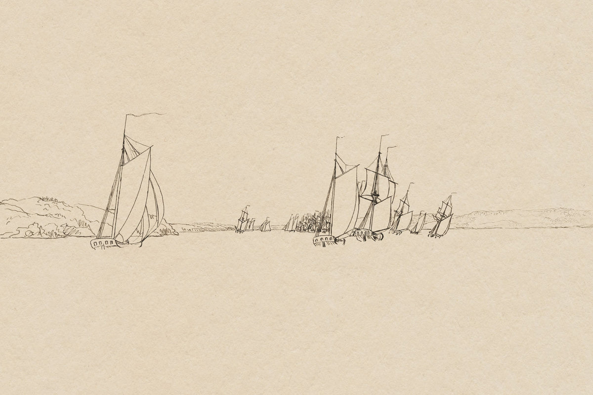 Sketch of the Harbor I Mural Wallpaper - pure wallpaper artwork