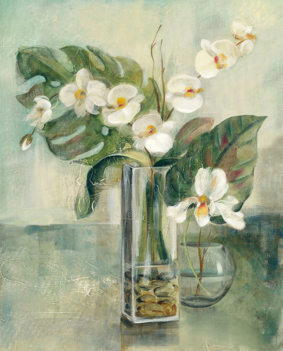 Silver Orchids II Mural Wallpaper