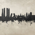 Madrid Skyline Concrete Mural Wallpaper - pure wallpaper artwork