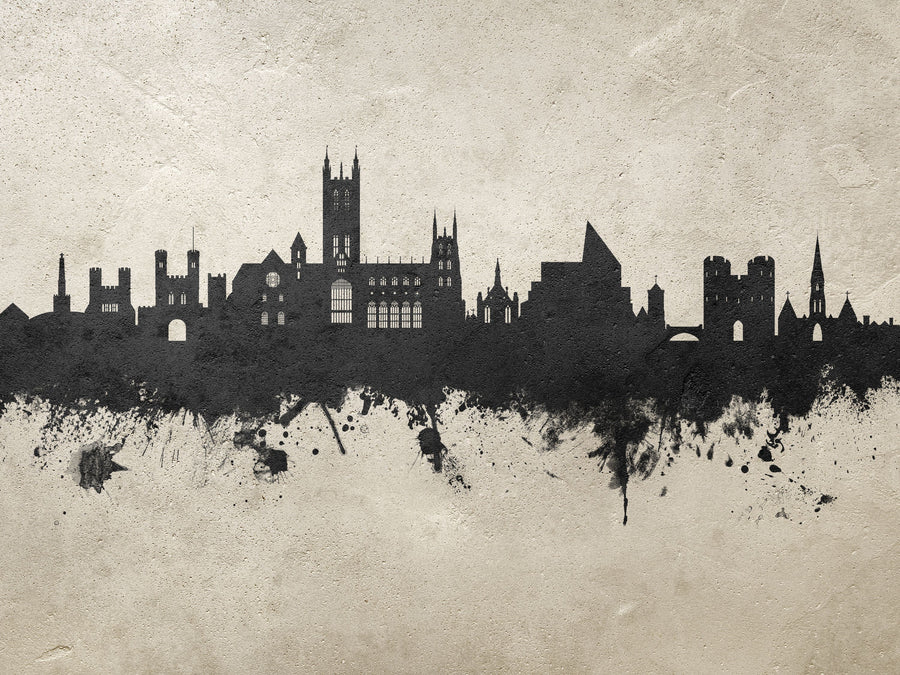 Canterbury England Skyline Concrete Mural Wallpaper