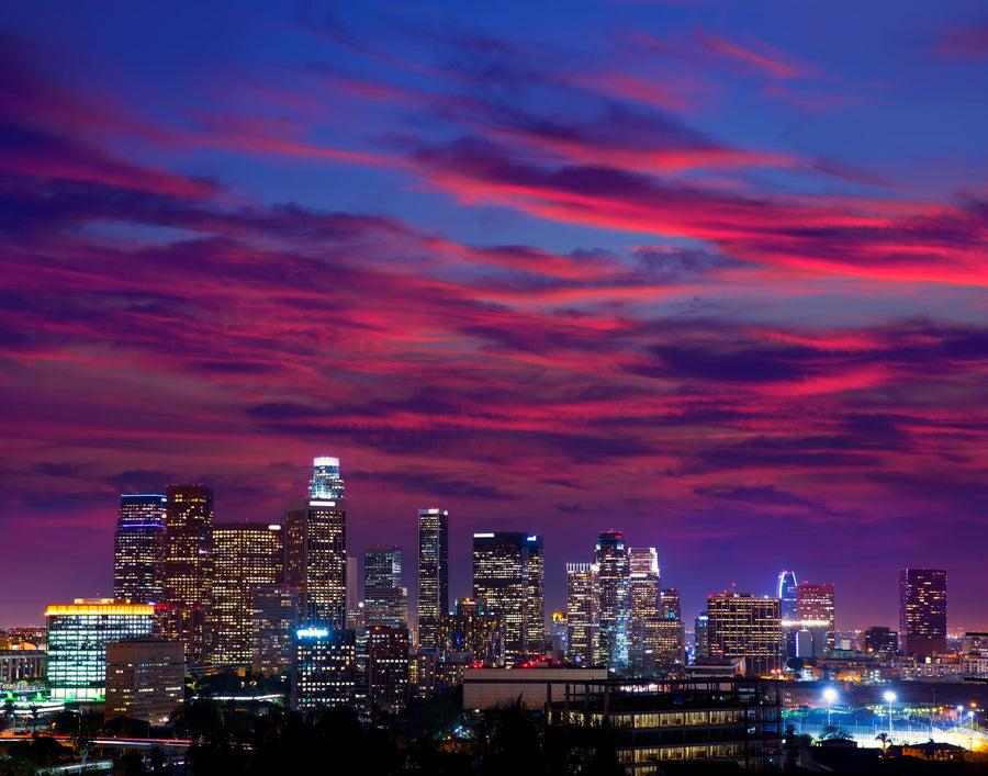 Pink Downtown Mural Wallpaper