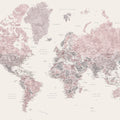 World Map Cities - Madelia Mural Wallpaper - pure wallpaper artwork