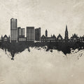 Swindon England Skyline Concrete Mural Wallpaper - pure wallpaper artwork