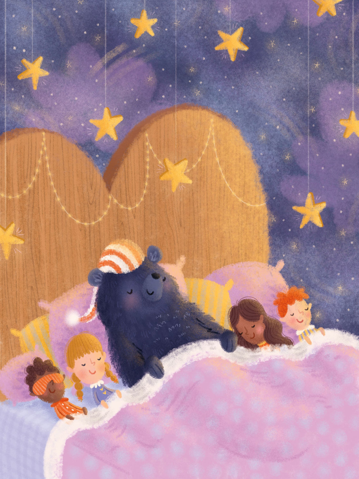 Cozy Bear Mural Wallpaper - pure wallpaper artwork
