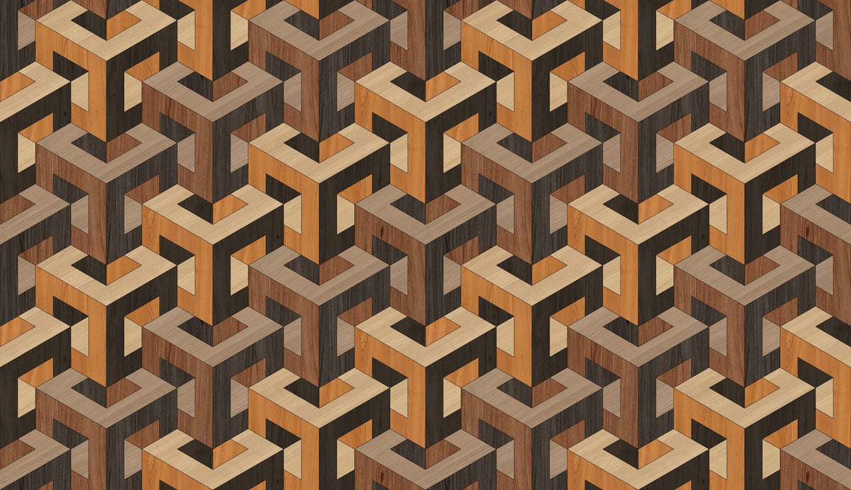 Stacking Wood Mural Wallpaper - pure wallpaper artwork