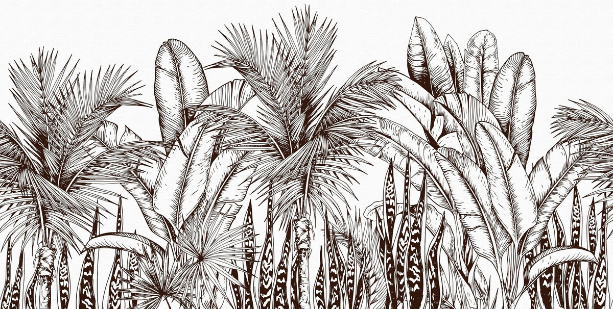 Tropical Palm Forest Mural Wallpaper - pure wallpaper artwork