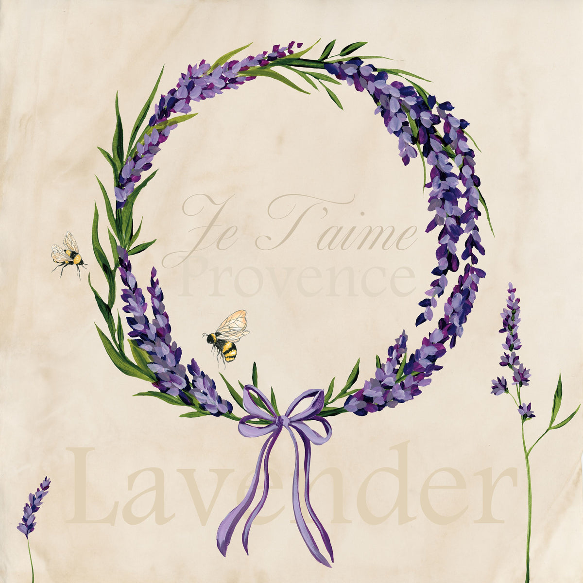 Lavender Bliss II Mural Wallpaper - pure wallpaper artwork