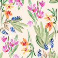 Flower Blush Ivory Mural Wallpaper - pure wallpaper artwork