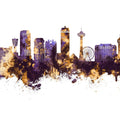 Niagara Falls Skyline Purple & Gold Mural Wallpaper - pure wallpaper artwork