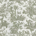 Patinated Linen Toile De Jouy, Olive Mural Wallpaper - pure wallpaper artwork