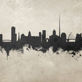 Dublin Ireland Skyline Concrete Mural Wallpaper - pure wallpaper artwork