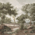 Riverbank Oak Landscape, Olive Mural Wallpaper - pure wallpaper artwork