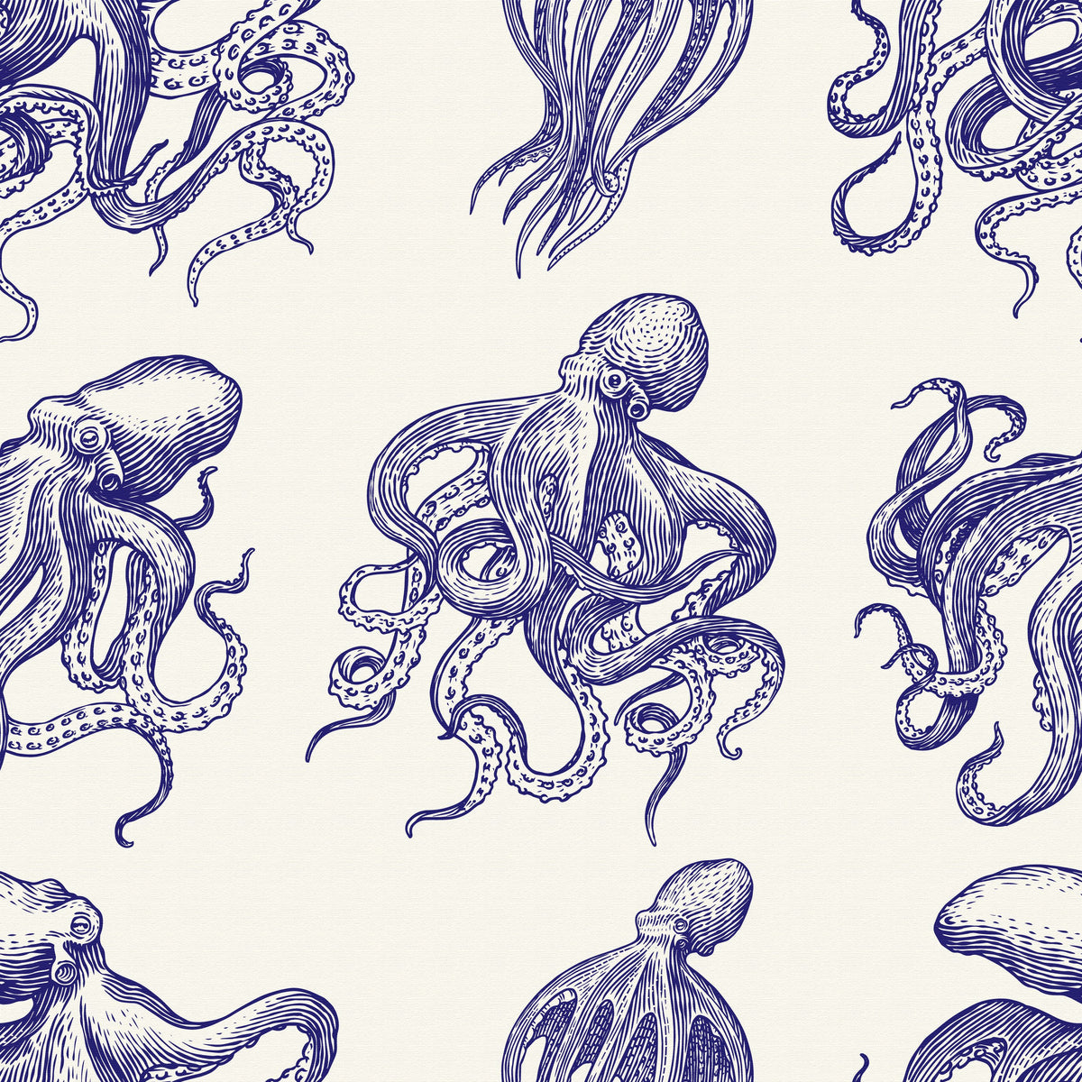 Octopus Repeat Mural Wallpaper - pure wallpaper artwork