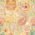 Harvest Paisley Mini Yellow Mural Wallpaper - pure wallpaper artwork