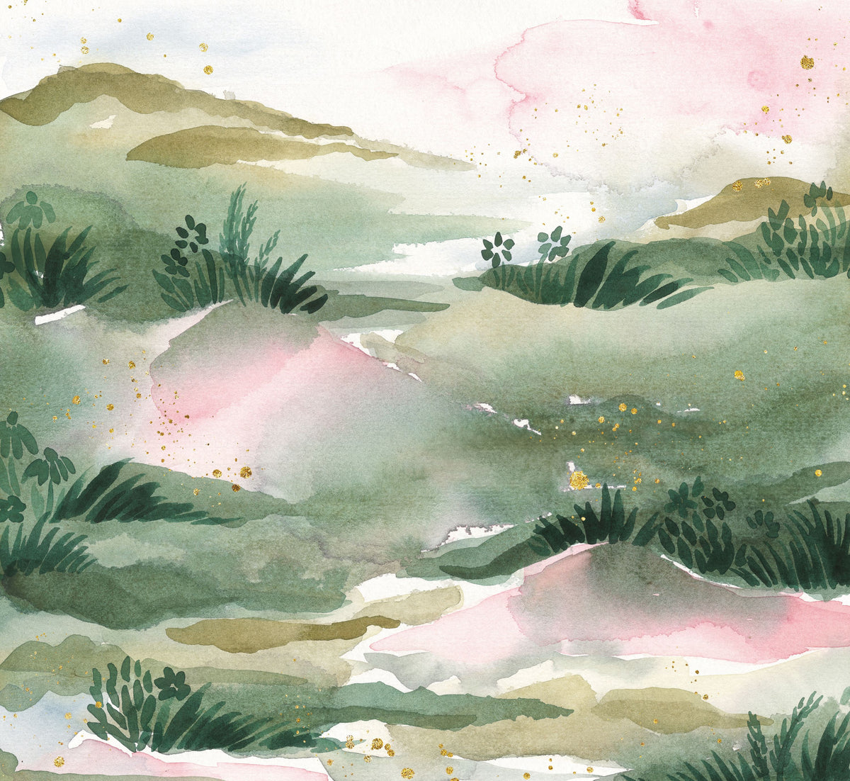 Midsummer Meadow VI Mural Wallpaper - pure wallpaper artwork