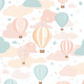 Hot Air Ballon Clouds Mural Wallpaper - pure wallpaper artwork