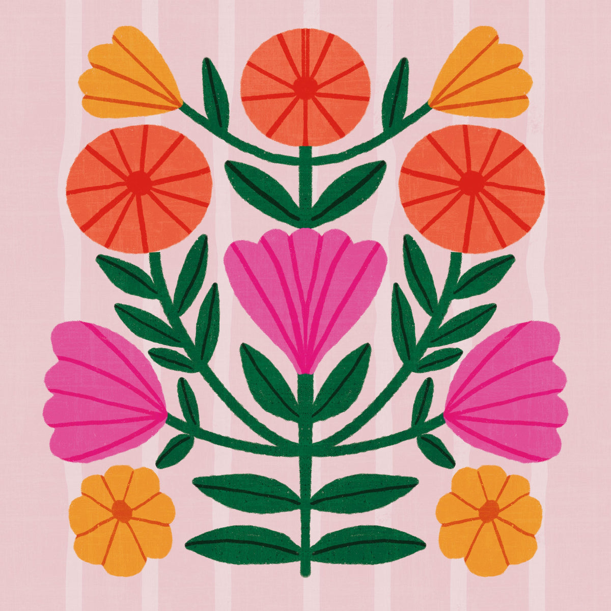 Modern Botanical II Mural Wallpaper - pure wallpaper artwork