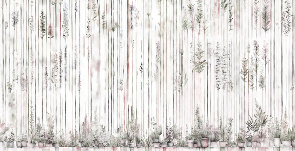 Charming Garden Winter Mural Wallpaper - pure wallpaper artwork