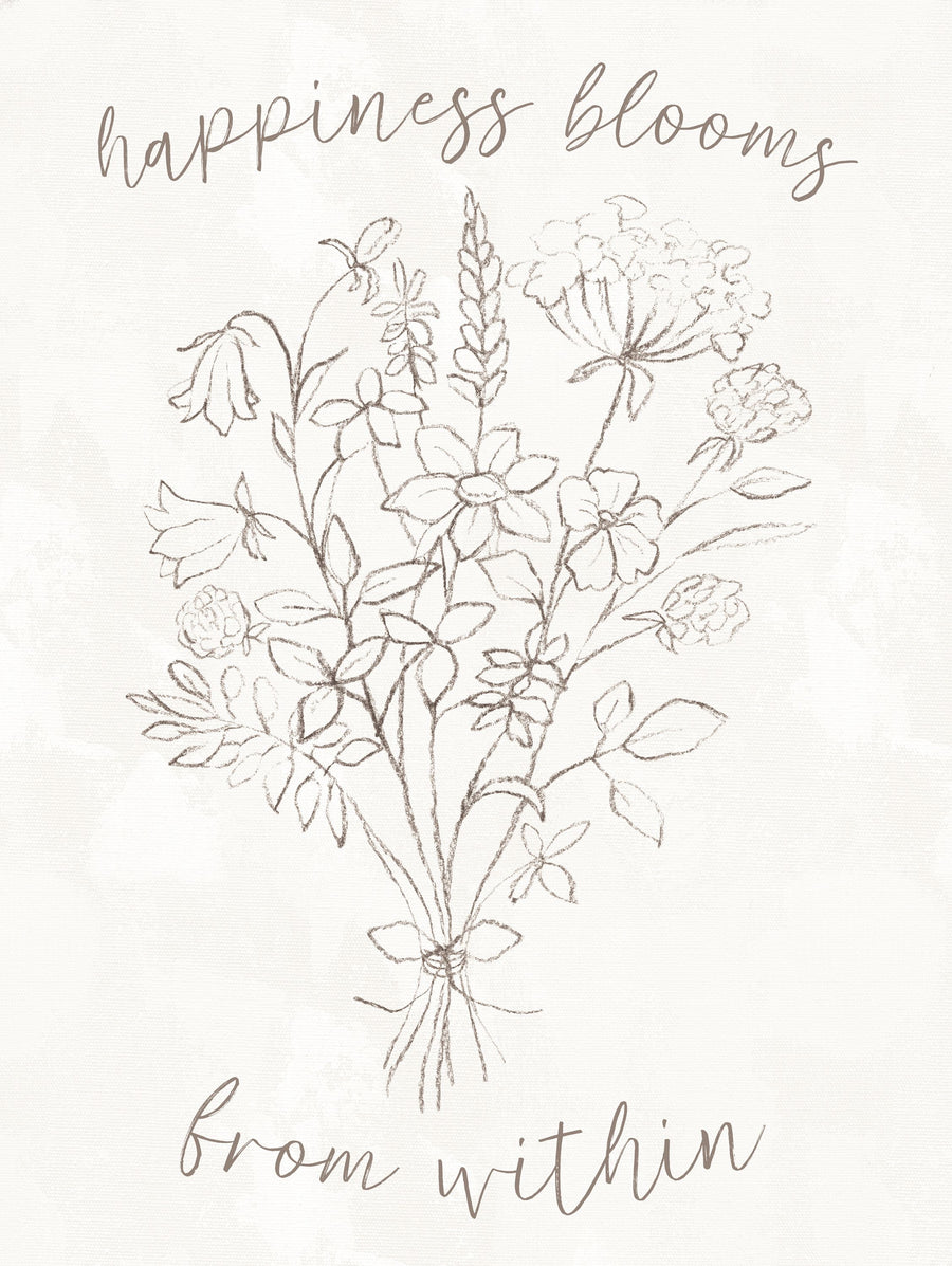 Wild Blooms VIII Mural Wallpaper - Light Tone