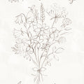 Wild Blooms VIII Mural Wallpaper - Light Tone - pure wallpaper artwork