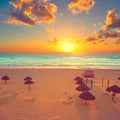Golden Shore Sunrise Mural Wallpaper - Red Tone - pure wallpaper artwork