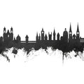 Lucerne Switzerland Luzern Skyline Black & White Mural Wallpaper - pure wallpaper artwork